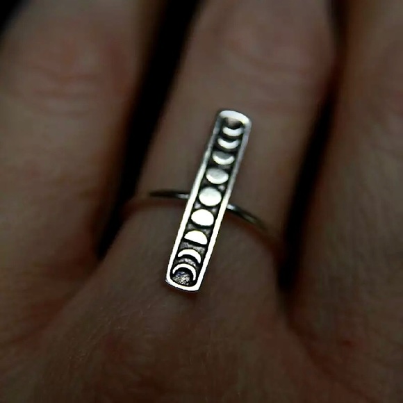 “Phases of Life” Moon Phase Boho Vertical Ring - Picture 3 of 7